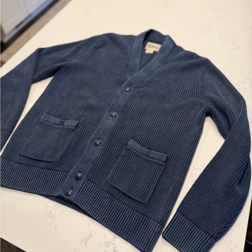 GAP indigo 1969 Men's Blue Cardigan Sweater